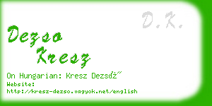 dezso kresz business card